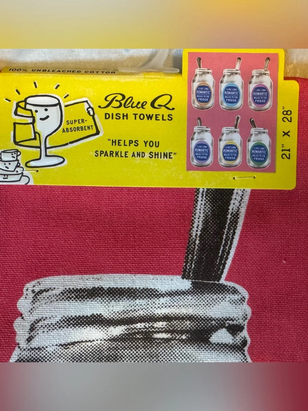 2 NWT Blue Q Dish Towels Fun Funny Cute